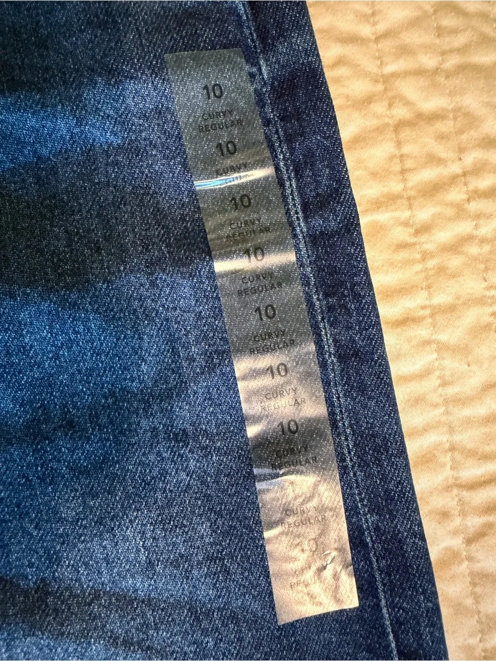 American Eagle Outfitters Curvy Dreamy Drape Baggy Wide Leg Jeans - Dark Blue - Picture 4 of 6